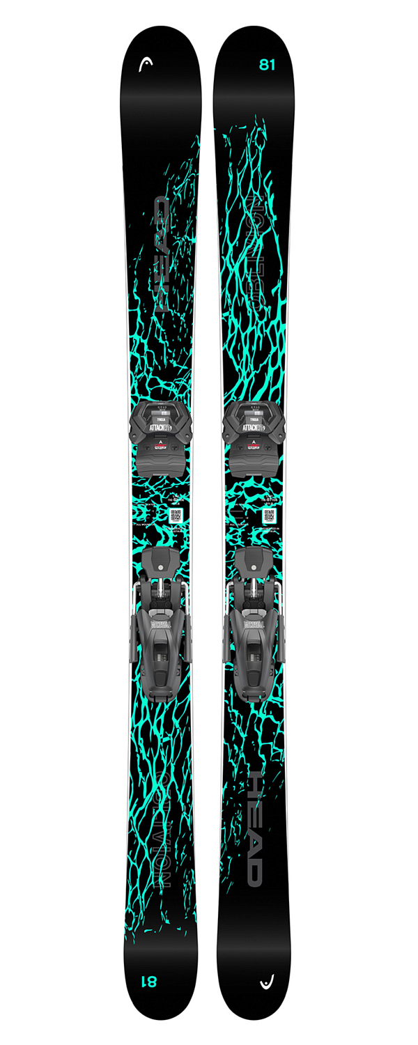 Горные лыжи с креплениями HEAD Oblivion Jr+Attack LYT 9 GW Brake 95 [D] Black/Green