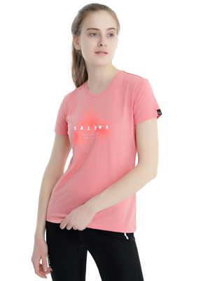 Футболка Salewa Lines Graphic Women's Shell Pink Melange