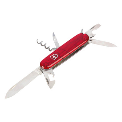 Нож Victorinox Spartan, 91 мм, 12 функций Полупрозрачный Красный