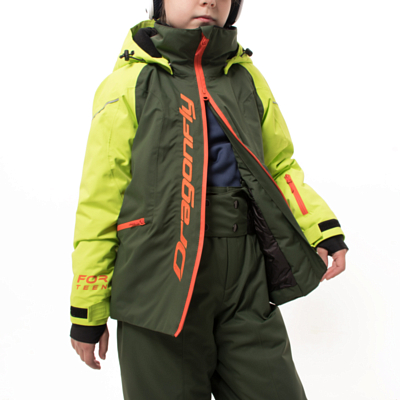 Куртка сноубордическая детская Dragonfly Gravity Teenager Green/Orange