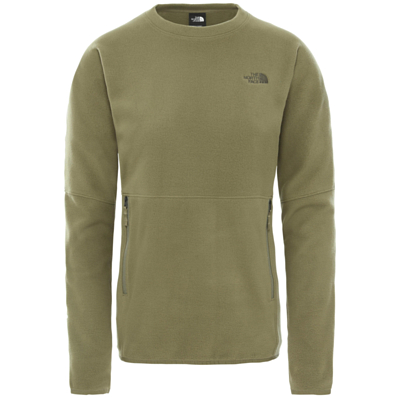 The North Face 2020 TKA Glacier Pullover Crew Burnt Olive Green 3833