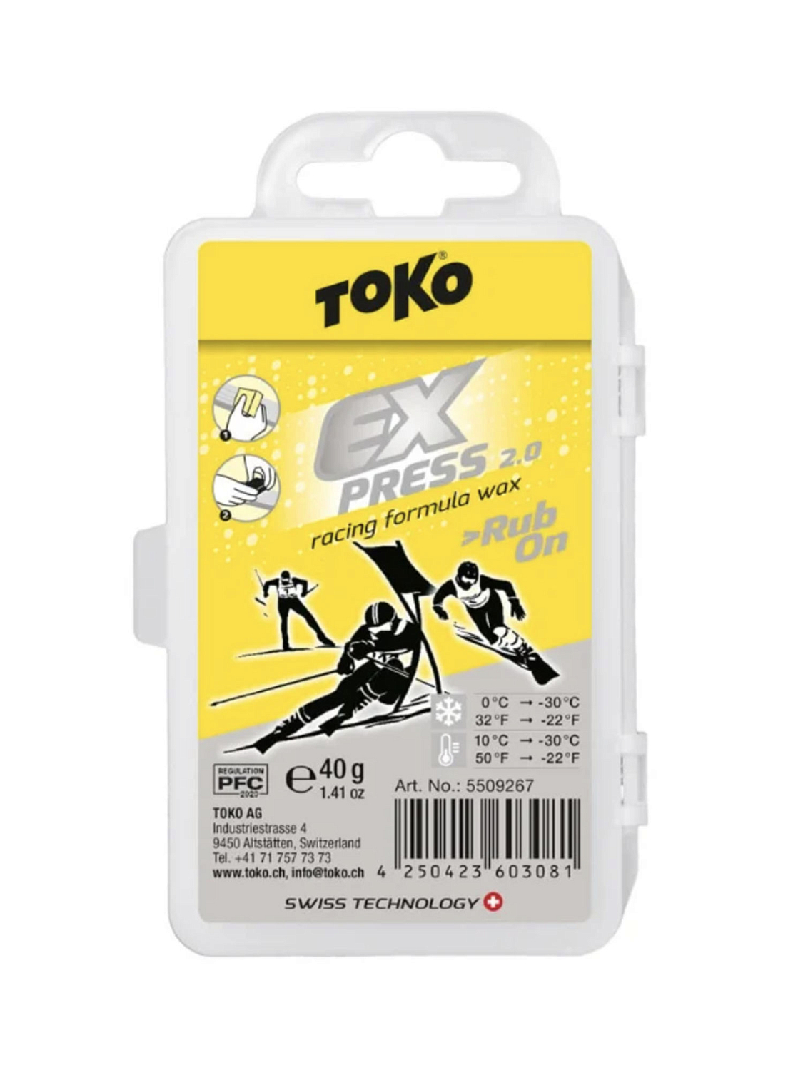 Высокофтористый парафин скольжения жидкий TOKO Express Racing Rub On 40g