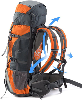 Рюкзак Naturehike Discovery 70 L Bright Orange