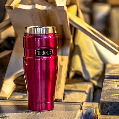 Термокружка Thermos со стальной колбой SK1005 Matte Raspberry , 0,47L