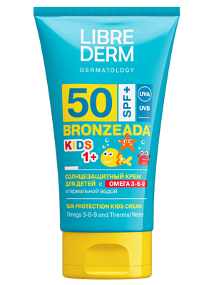 Крем солнцезащитный SPF 50 LIBREDERM Bronzeada Kids. Омега 3-6-9 150 мл