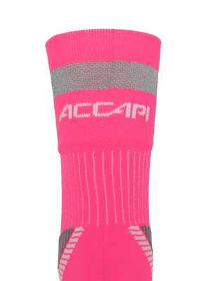 Носки Accapi Running Reflective Crew Pink Fluo/White