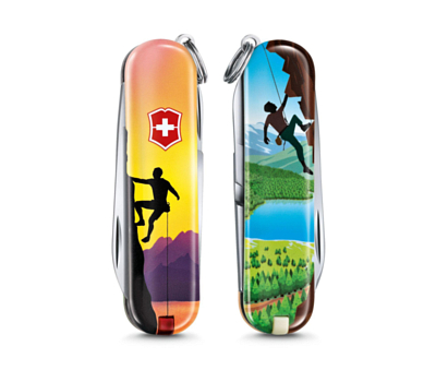 Нож Victorinox брелок Classic &quot;Climb High&quot;, 58 мм, 7 функций