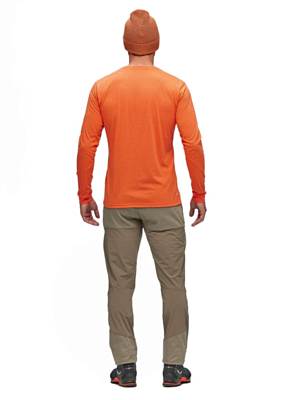 Футболка с длинным рукавом для активного отдыха Salewa Solidlogo Dry Men's L/S Tee Red Orange Melange