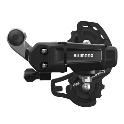 Переключатель задний Shimano Tourney, TY200, SS, 6/7 ск. черный