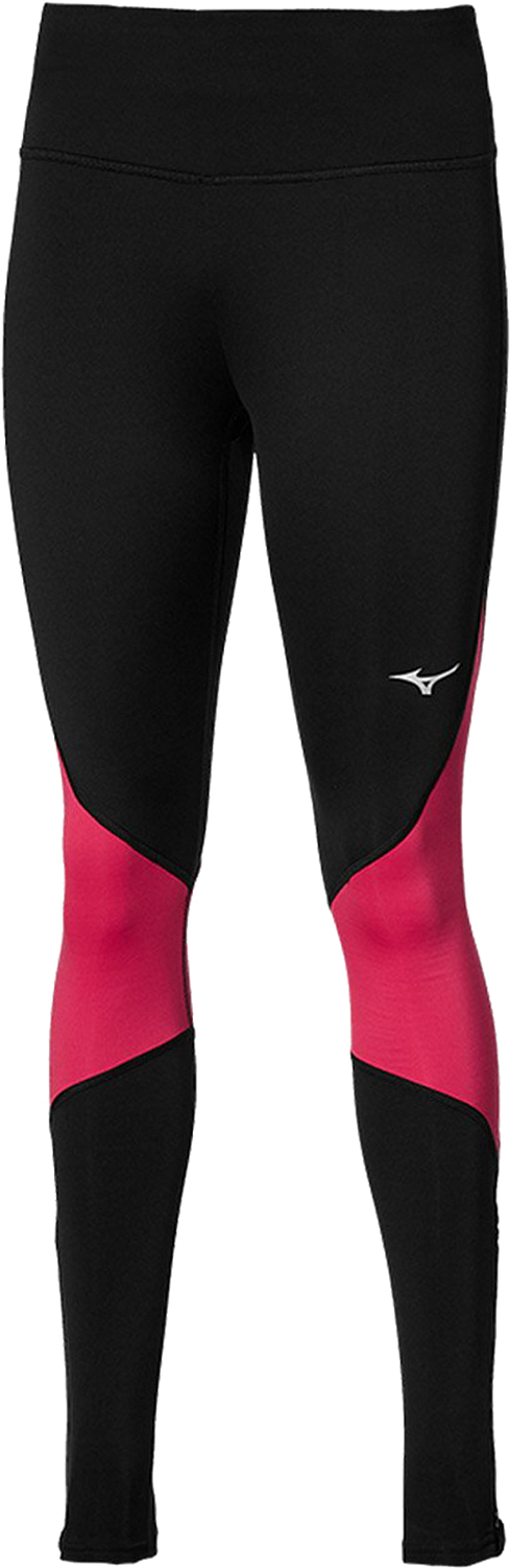 Тайтсы беговые Mizuno Waramlite Tight W Черный/Красный