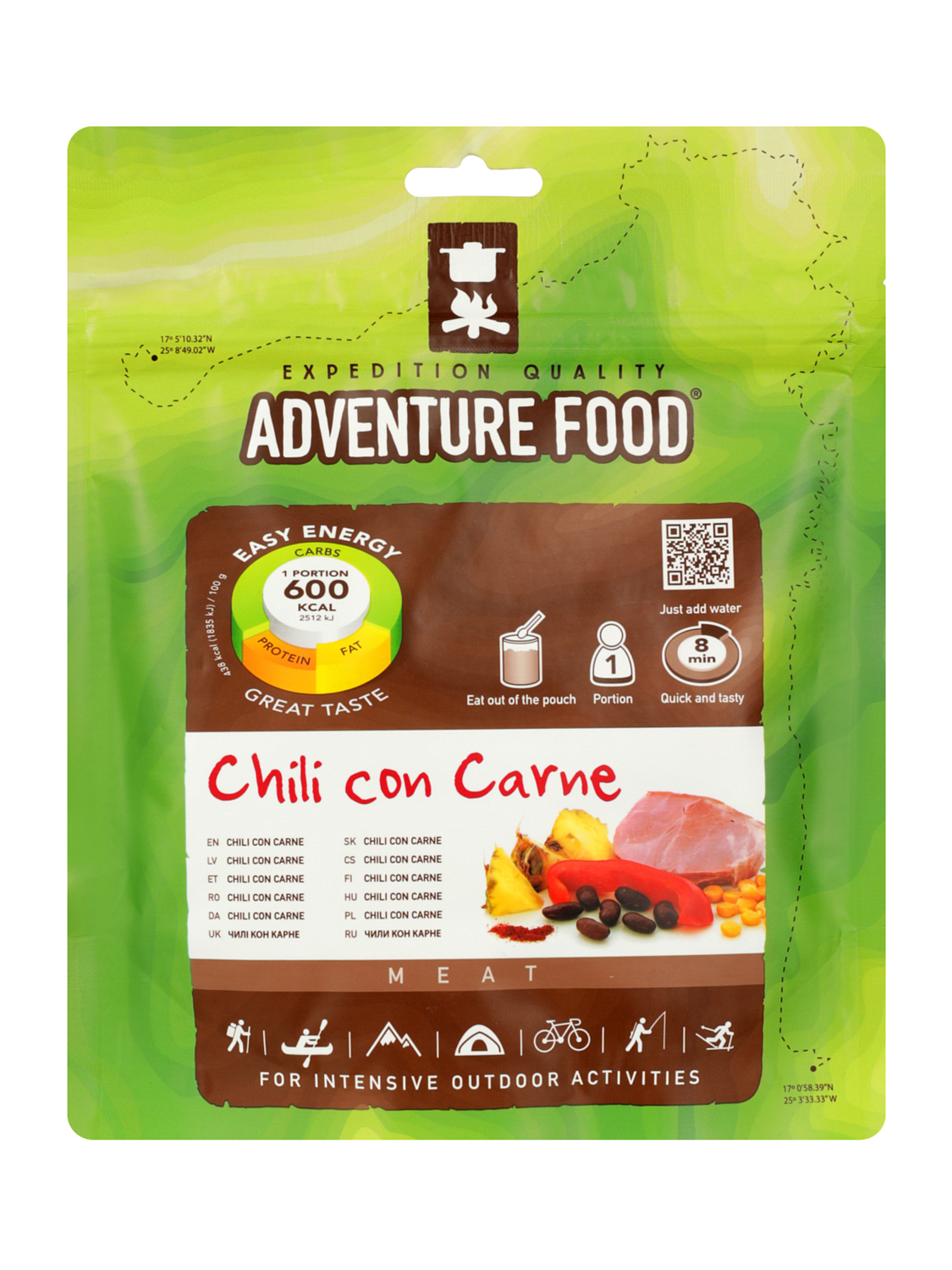 Туристическое питание Adventure Food Фасоль со свининой в соусе чили Chili con Carne