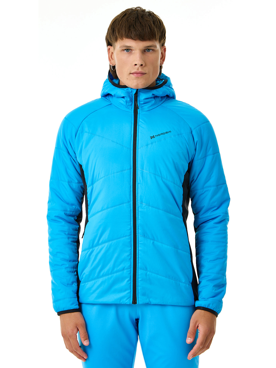 Куртка беговая Nordski Hybrid Warm 2.0 Light Blue/Black