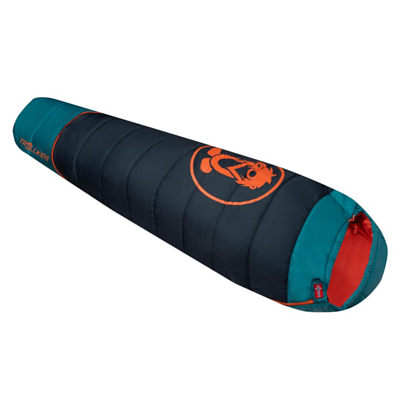 Детский спальник Trollkids Fjell Dreamer extendable Dark Navy/Dusky Turquoise/Glow Orange