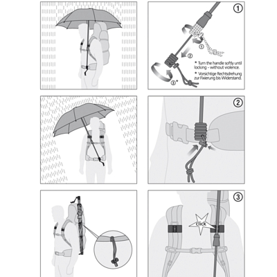 Зонт EuroSCHIRM Swing Handsfree Black