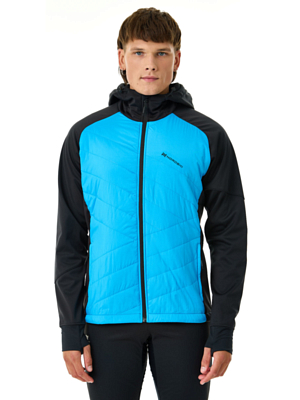 Куртка беговая Nordski Hybrid Hood Black/Light Blue