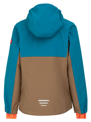 Куртка детская Trollkids Kristiansand Atlantic Blue/Mocca Brown/Glow Orange