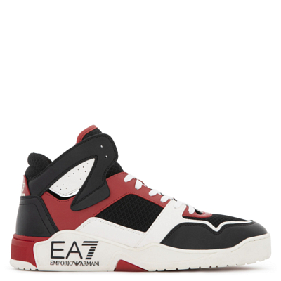 Кроссовки EA7 Emporio Armani X8Z039 White Black Racing Red