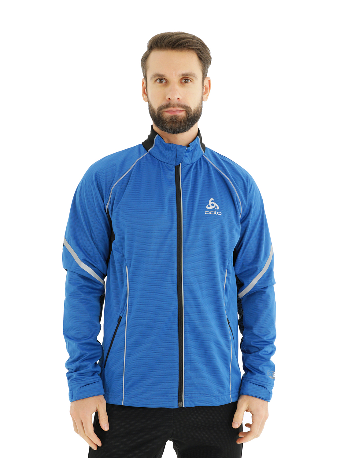 Куртка беговая ODLO Jacket FREQUENCY Olympia Blue/Black