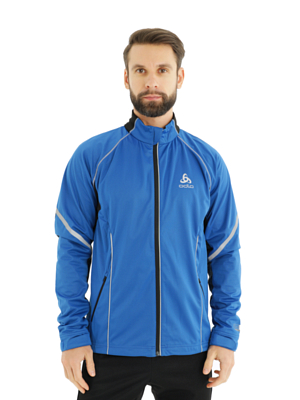 Куртка беговая ODLO Jacket FREQUENCY Olympia Blue/Black