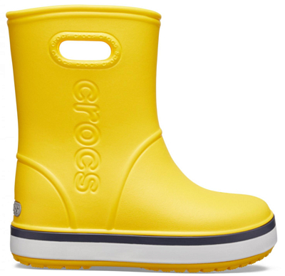 Сапоги резиновые Crocs Crocband Rain Boot Yellow/Navy