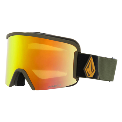 Маска горнолыжная Volcom Garden Military/Gold Red Chrome Lens/Yellow Bonus Lens