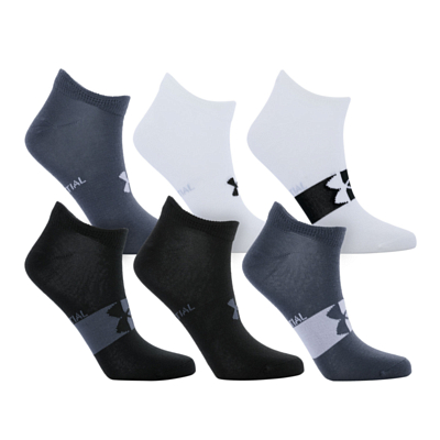 Набор носков Under Armour Yth Essential No Show 6 Pack Black/Grey/White