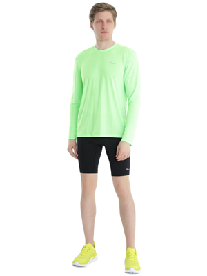 Футболка с длинным рукавом Saucony Stopwatch Long Sleeve Vizi Slime