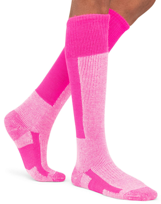 Носки THORLO'S Skiing Maximum Cushion Over-Calf Schuss Pink/White