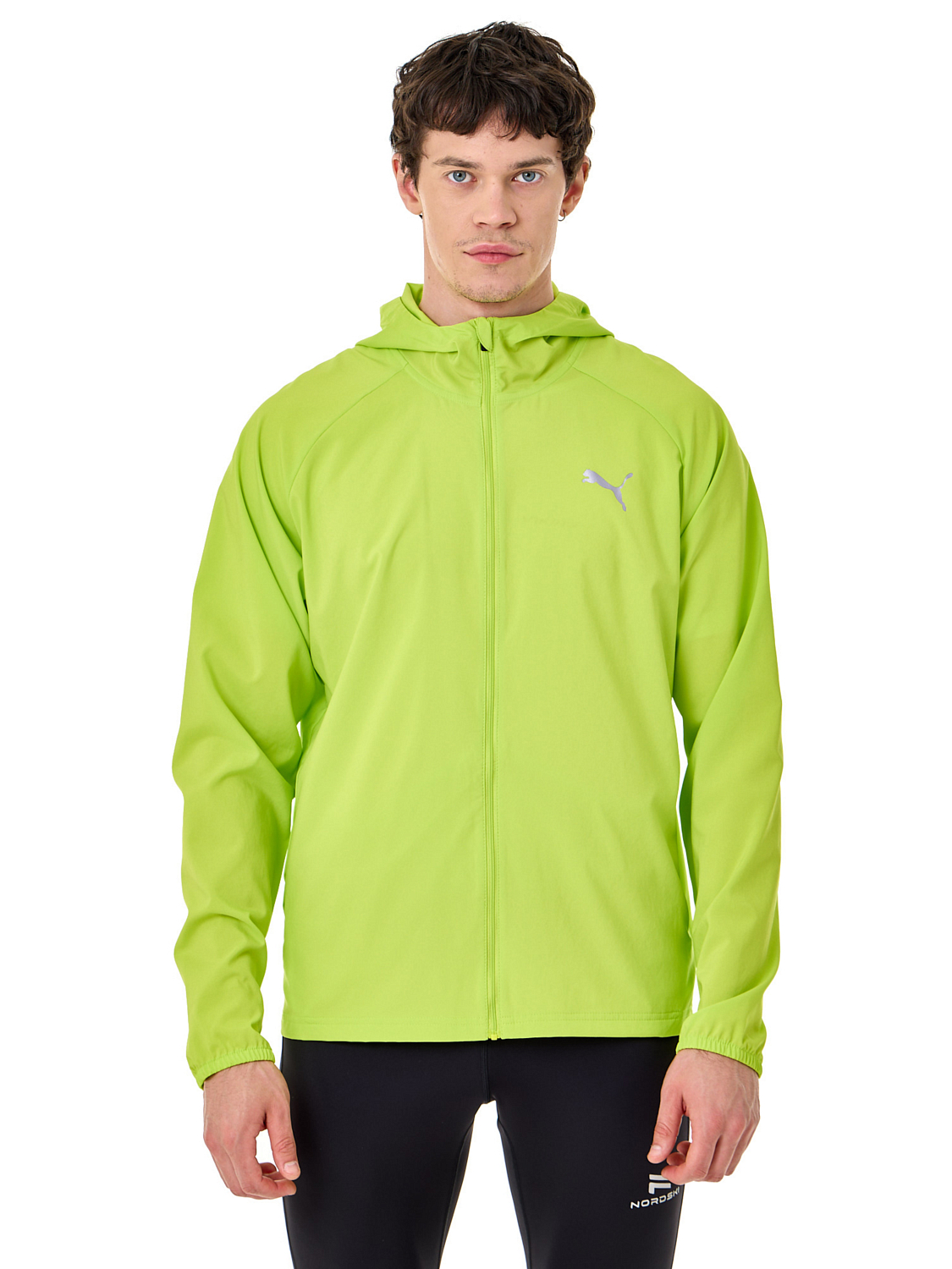 Куртка беговая Puma Favorite Hooded Lime Pow