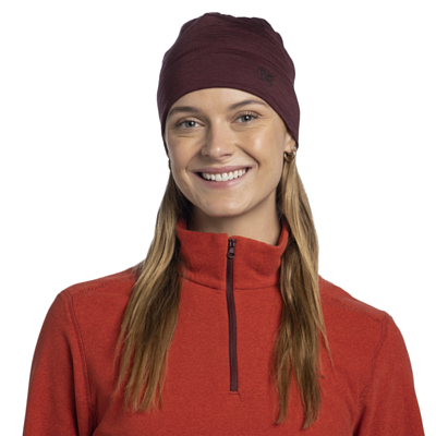 Шапка Buff Merino Lightweight Solid Garnet