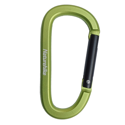 Карабин аксессуарный Naturehike D-Type Multifunctional Hang Buckle Without Lock 8 cm Green