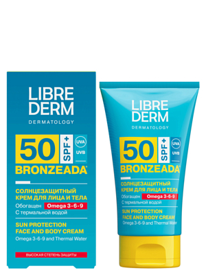 Крем солнцезащитный SPF 50 LIBREDERM Bronzeada Омега 3-6-9 150 мл