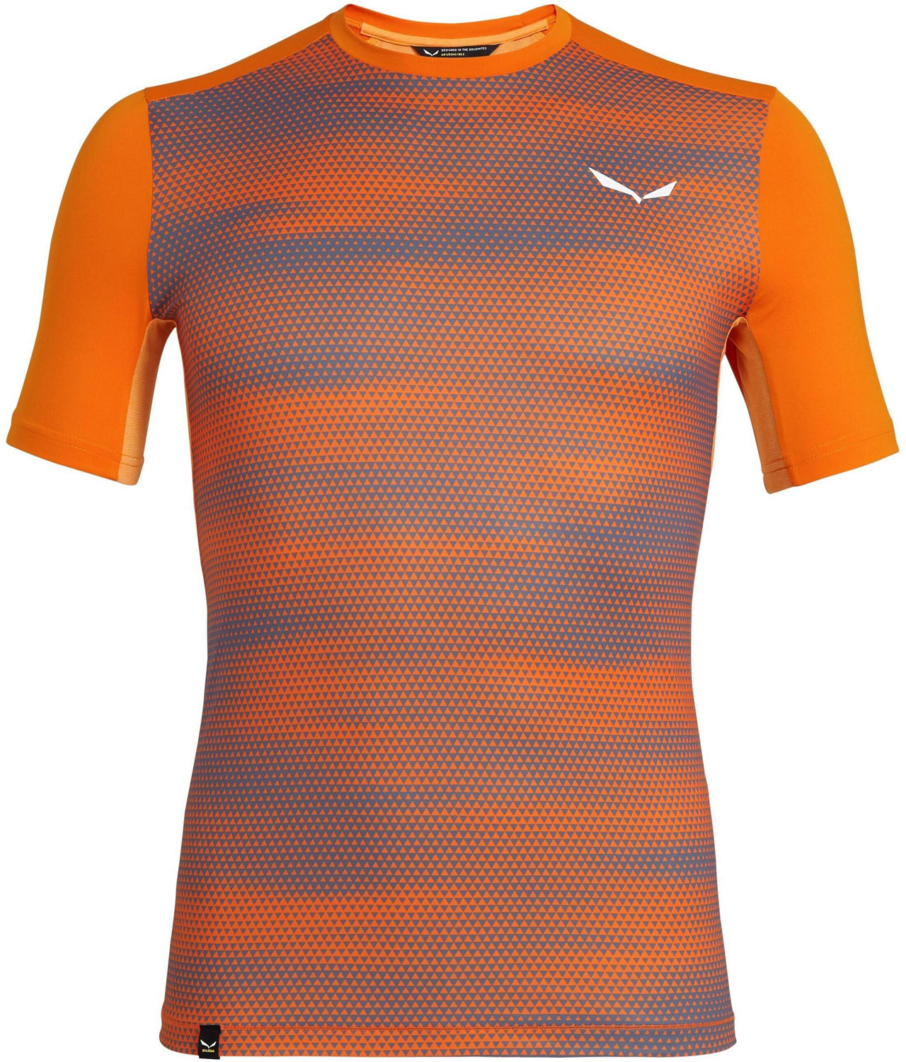 Футболка для активного отдыха Salewa 2019 Pedroc Print Dry M S/S Tee Carrot Triangle