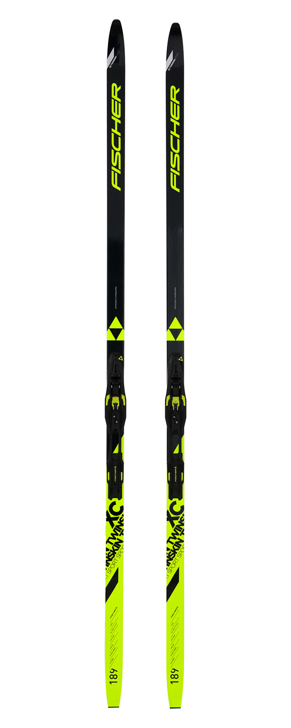 Беговые лыжи с креплениями FISCHER Twin Skin Sport EF Yellow Mounted