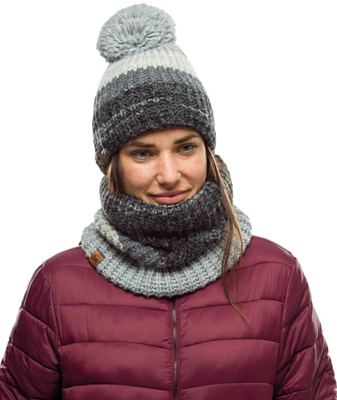 Шапка Buff Knitted & Fleece Band Hat ALINA Grey