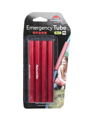 Ремнабор для дуг палатки Naturehike First Aid Tent Pipe 4 Pcs Red