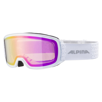 Маска горнолыжная ALPINA Nakiska Q-Lite White Matt/Q-Lite Pink S1