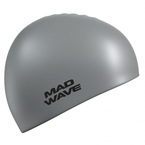 Шапочка для плавания MAD WAVE Intensive Silicone Solid Grey