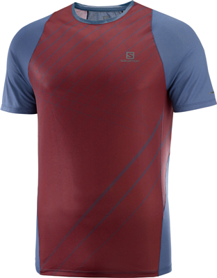 Футболка беговая SALOMON Sense Aero Ss Cabernet/Dark Denim