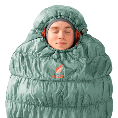 Спальник Deuter Exosphere +4° EL Right Sage-Paprika