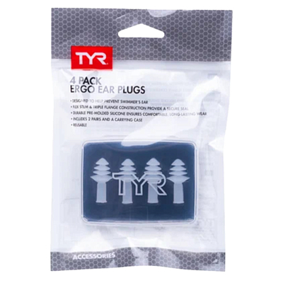 Беруши для плавания TYR Ergo Flex Ear Plugs - 4 Pack (2 Pairs) Белый