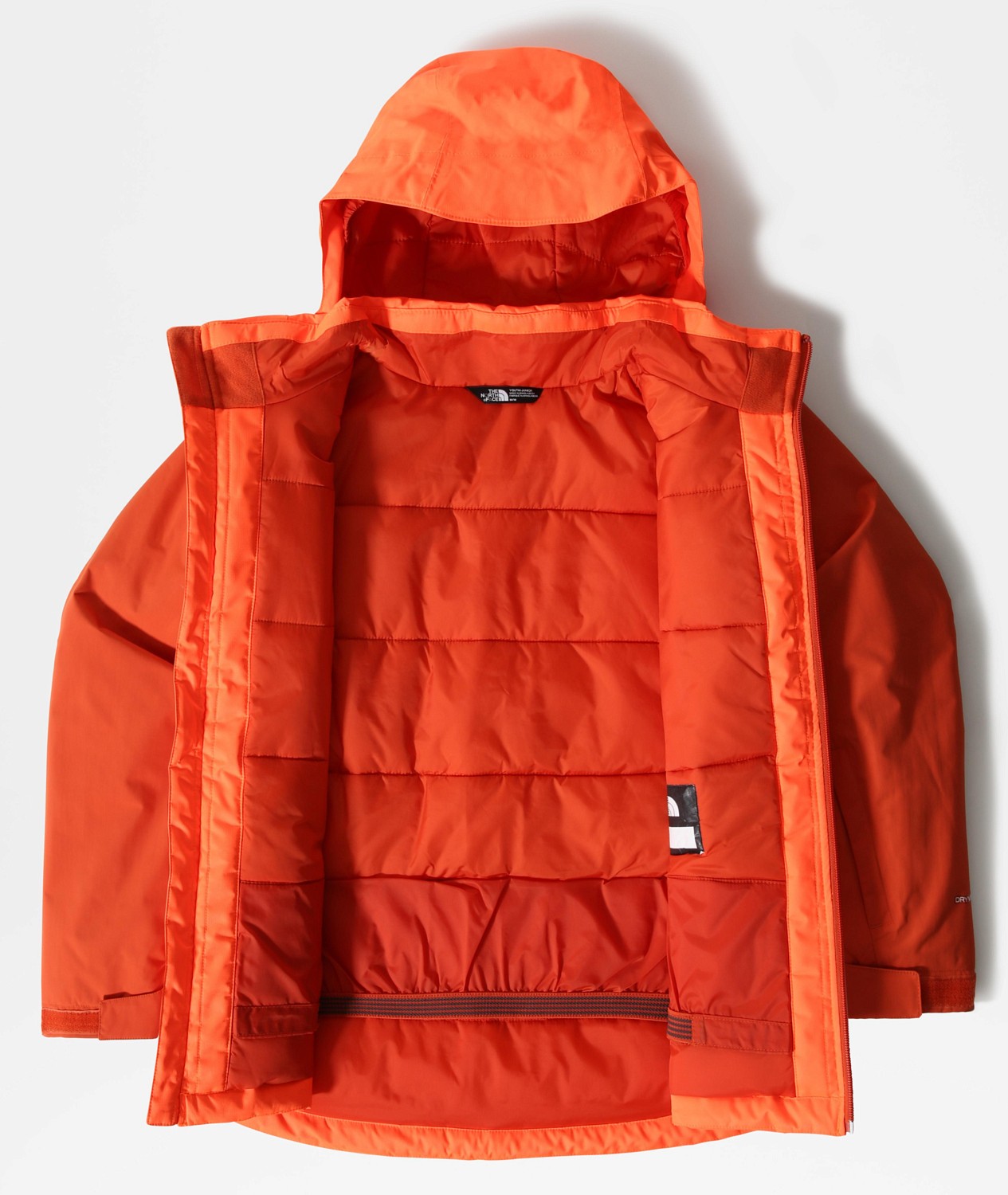 Куртка горнолыжная детская The North Face Snowquest Plus Jkt Y Pwrorg/Brntochr