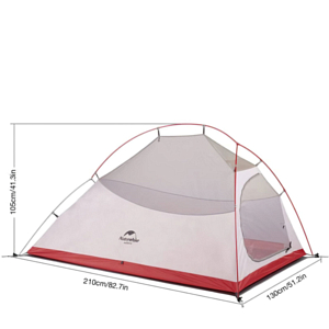 Палатка Naturehike Updated Cloud Up 2 Tent-New Version 20D Gray