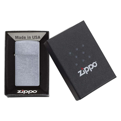 Зажигалка Zippo Slim Street Chrome Серебристый Матовый