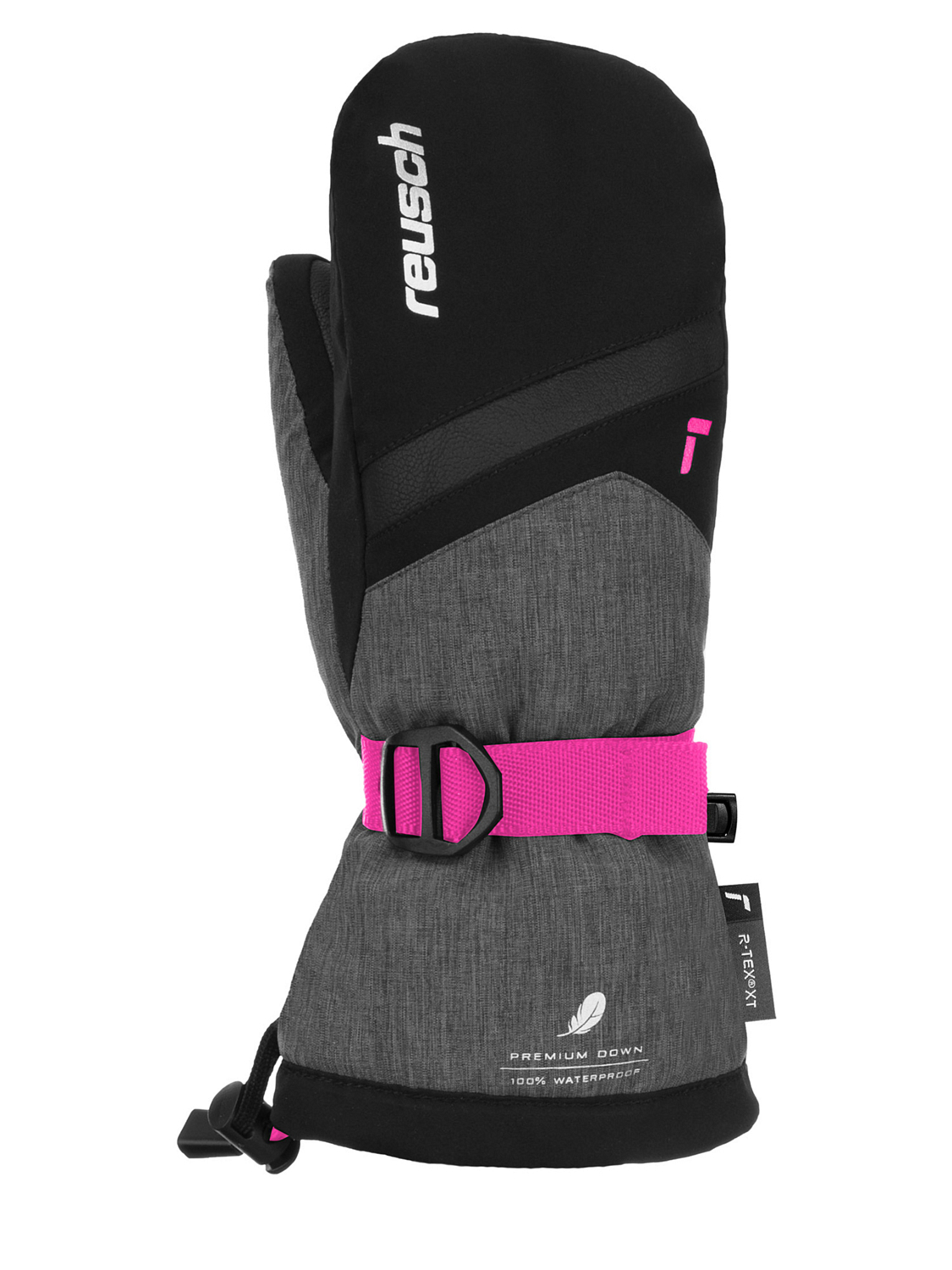 Варежки детские REUSCH Kito R-Tex Xt Junior Blck/Blck Melang/Pink Glo