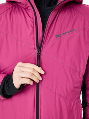 Куртка беговая Nordski Hybrid Warm 2.0 Fuchsia/Black