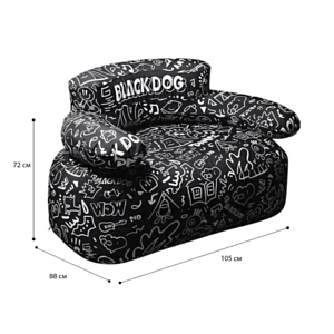 Кресло BlackDog Single Inflatable Sofa Black