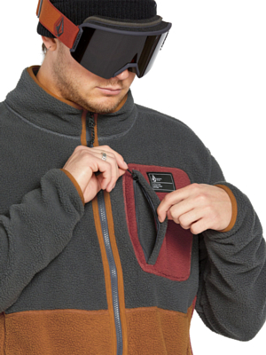 Толстовка Volcom Fleecer Full Zip Charcoal