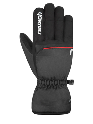 Перчатки REUSCH Snow King Blck/Blck Melang/Fire Red