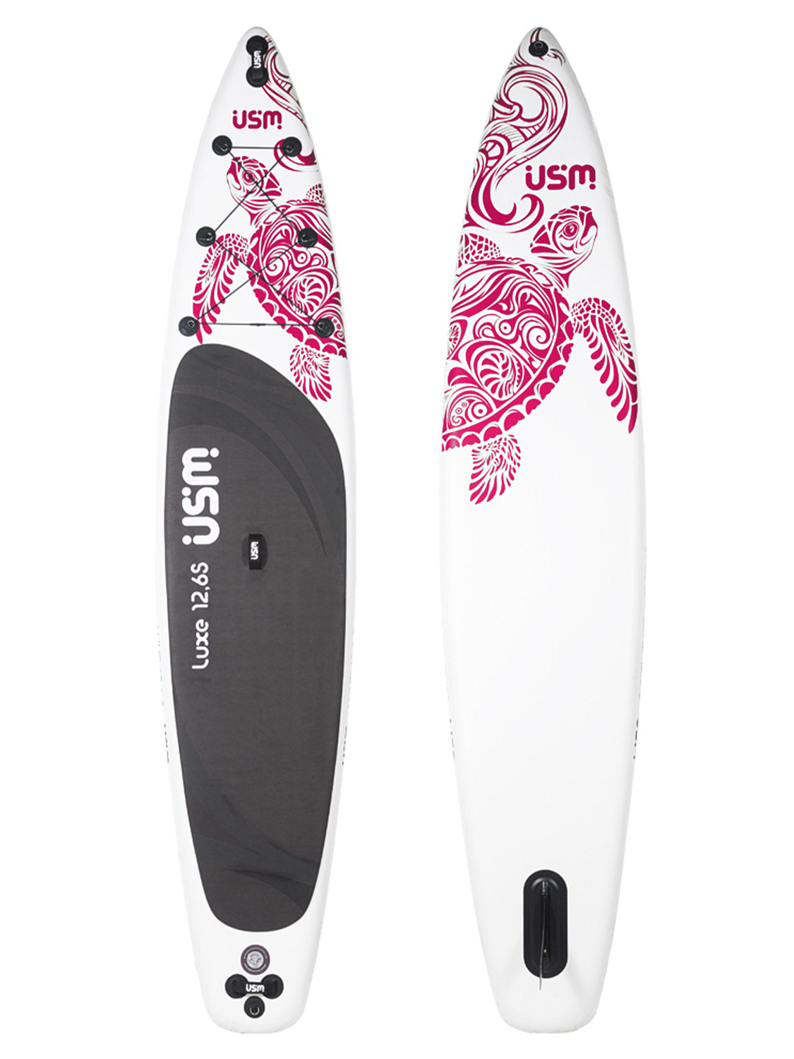 Надувной SUP комплект USM COMPANY Luxe Touring 12,6&quot; Magenta/Turtle